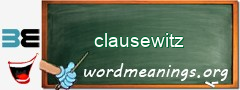 WordMeaning blackboard for clausewitz